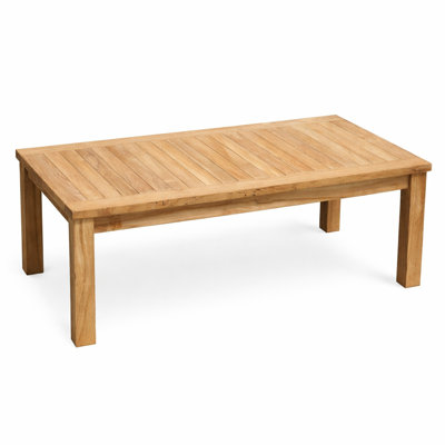 Galvan Rectangular Teak Outdoor Coffee Table , 46.8'' in. W 23.4'' in. D