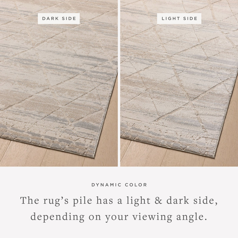 Ivory and Natural High Pile Braided Wool Area Rug
