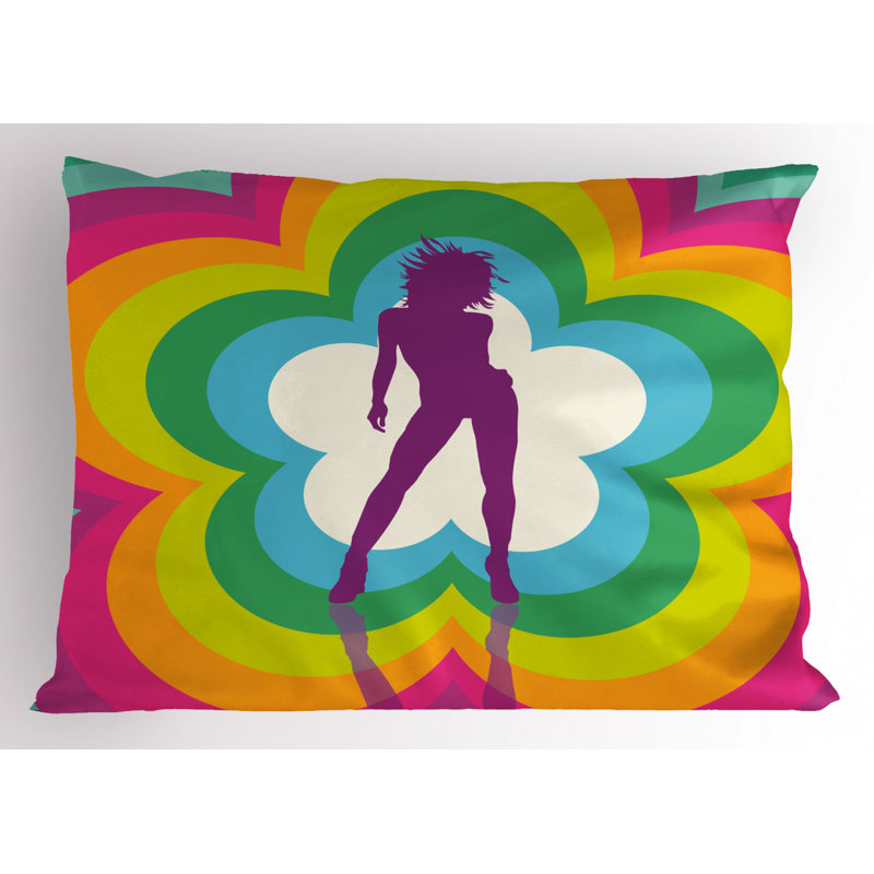 Taie décorative en microfibre de polyester bleu / vert / rose, Lit simple