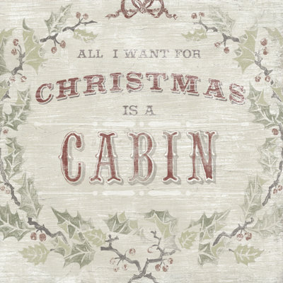 Cabin Christmas IV by June Erica Vess - Wrapped Canvas Print