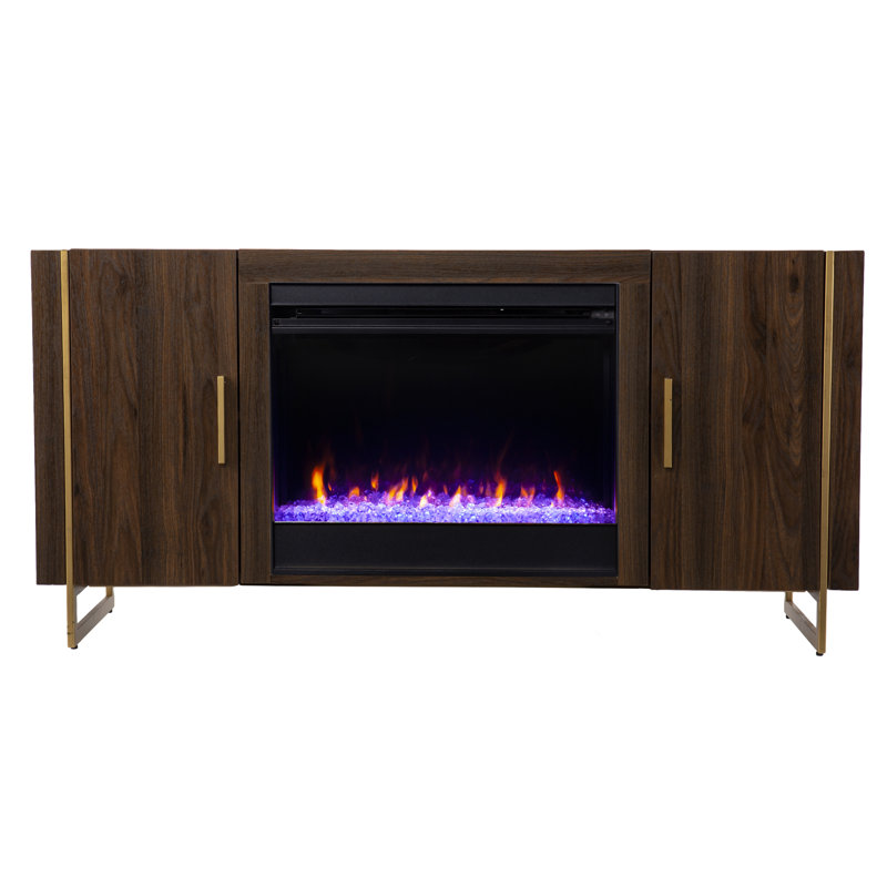 Duvivier Color Changing Fireplace with Media Storage