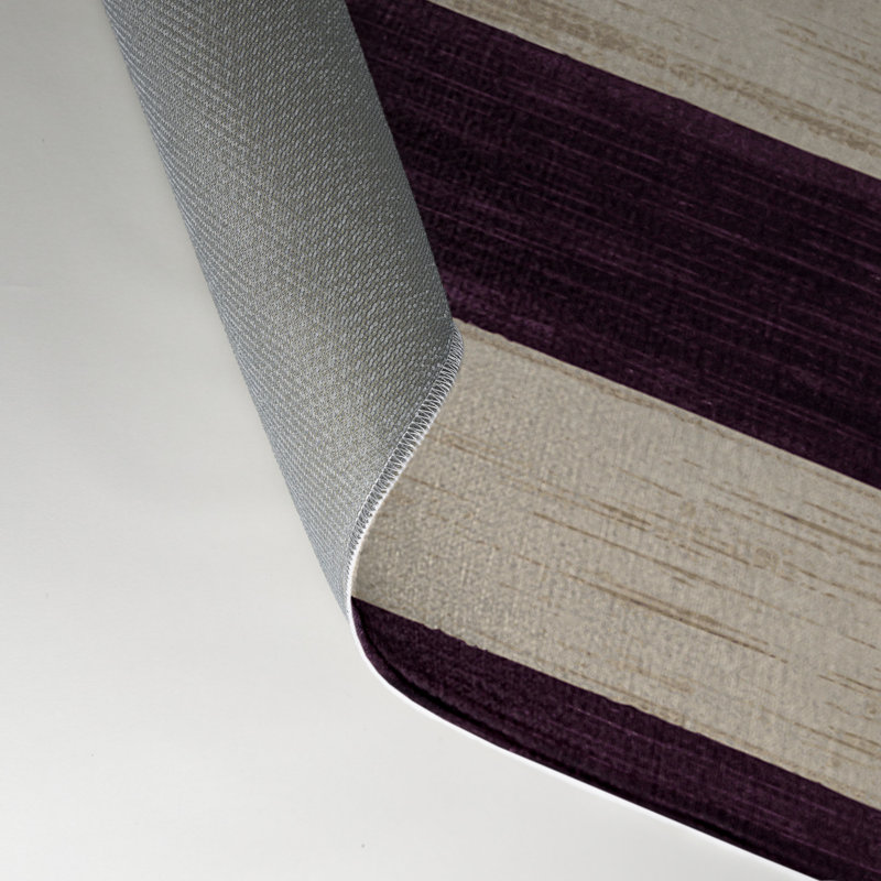 Tapis intérieur / extérieur beige HorizontalStripes, Rectangle 5 pi x 7 pi