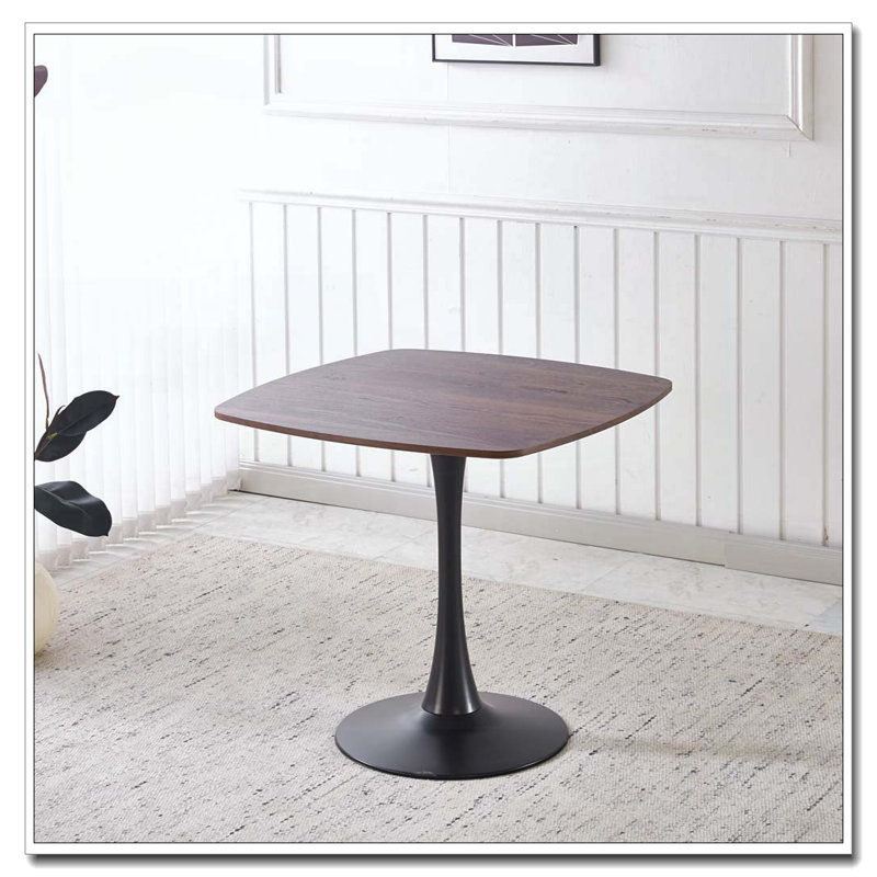Table à manger 31,5 pouces, 28.93"H x 31.5"L x 31.5"W, Noyer foncé/noir