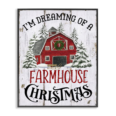 Farmhouse Christmas Dreaming Framed Giclee Art by Creatif Belle