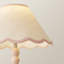 Nephi Bobbins Painted Table Lamp with Tapered Natural Linen Trim Scallop Shade-463383299-463383325-467287759