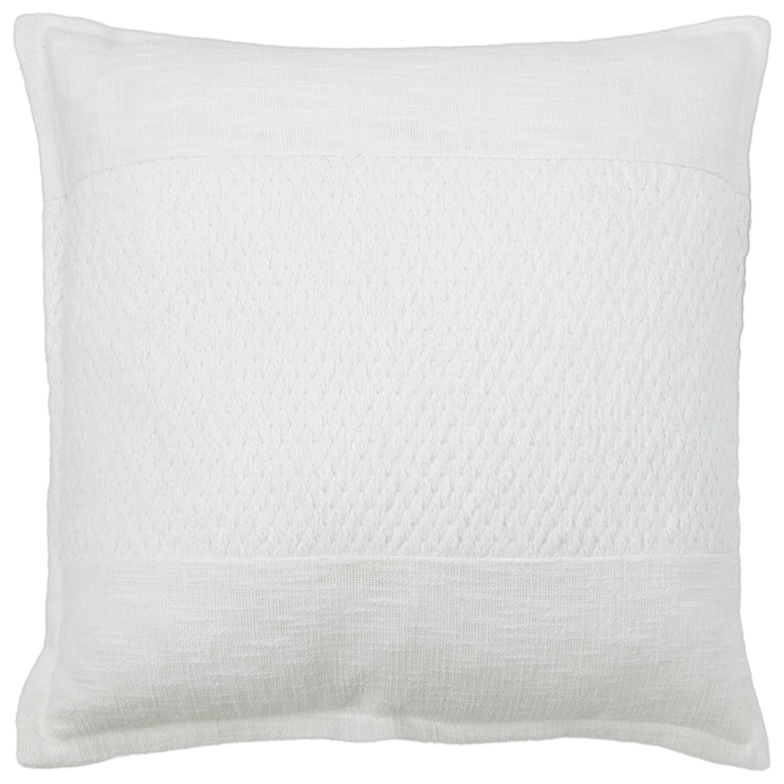 Colombe Flanged Cotton Throw Pillow, White