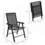 Ensemble de 4 chaises de patio pliantes, de chaises de patio extérieures empilables avec accoudoirs pour la pelouse, le camping, la salle à manger, la plage, la structure en métal, sans assemblage, noir