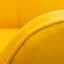 Fauteuil d'appoint en velours soyeux jaune avec support de dossier rembourré essentiel pour le salon-128054490