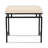 Trion Modern Boucle Upholstered Bench with Black Metal Legs, Cream, 19.5"
