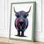 Highland Bull Portrait Modern - Wrapped Canvas-933454741-933454746