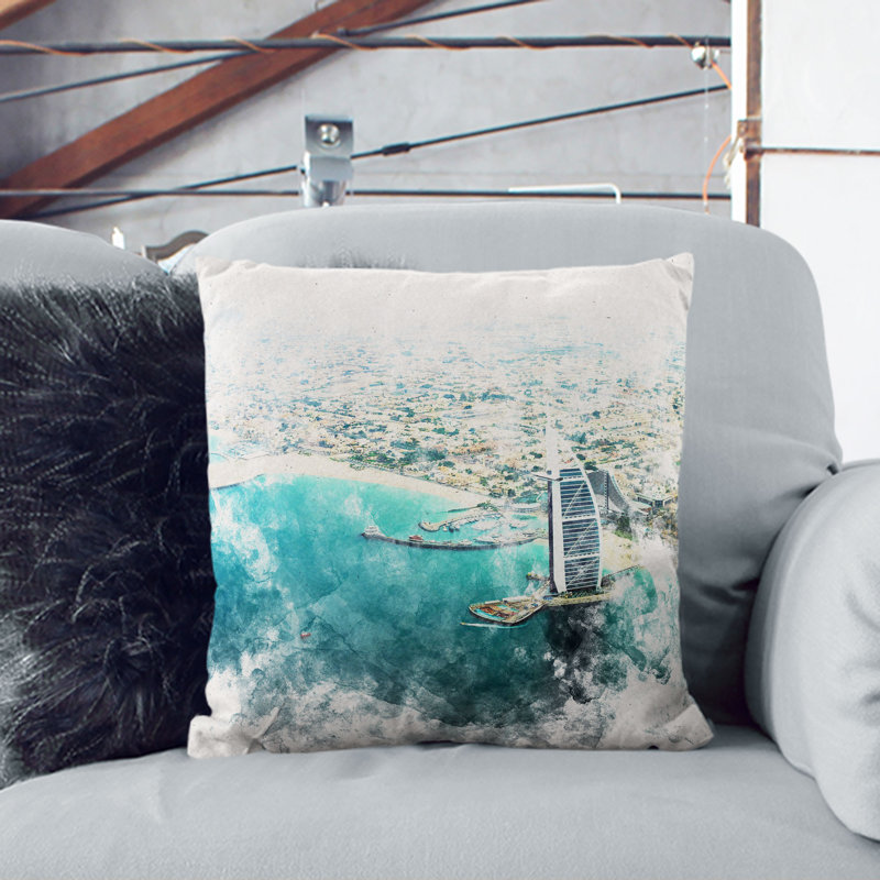Square Throw Cushion, 55cm H x 55cm W x 20cm D