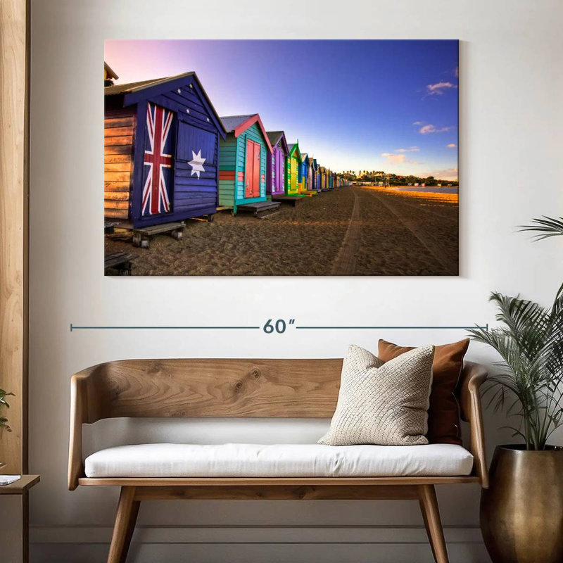 Lilie huttes de plage multicolores Brighton, H 34 po x l 51 po