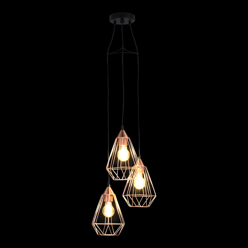 Freya 3 - Light Cluster Pendant, Copper