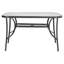 Courchevel Rectangular Metal Outdoor Dining Table With Umbrella Hole , 120cm cm W cm D-1420541225-1420541226