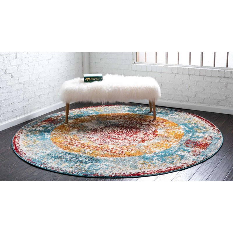Murawski Ikat Indoor Rug, Round 4'