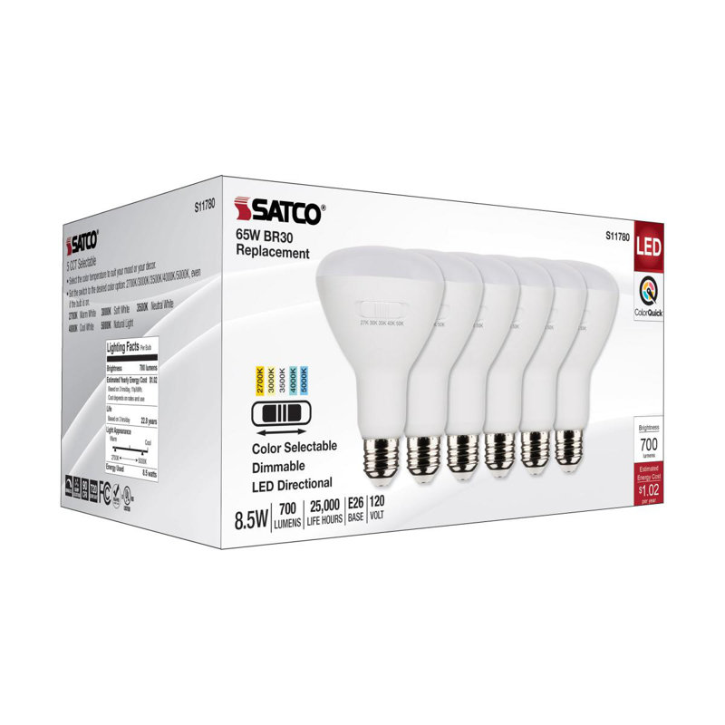 8.5 Watt White LED Bulb