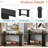 Vintage Console Table With T-leg Design And 2-tier Structure-1624984317