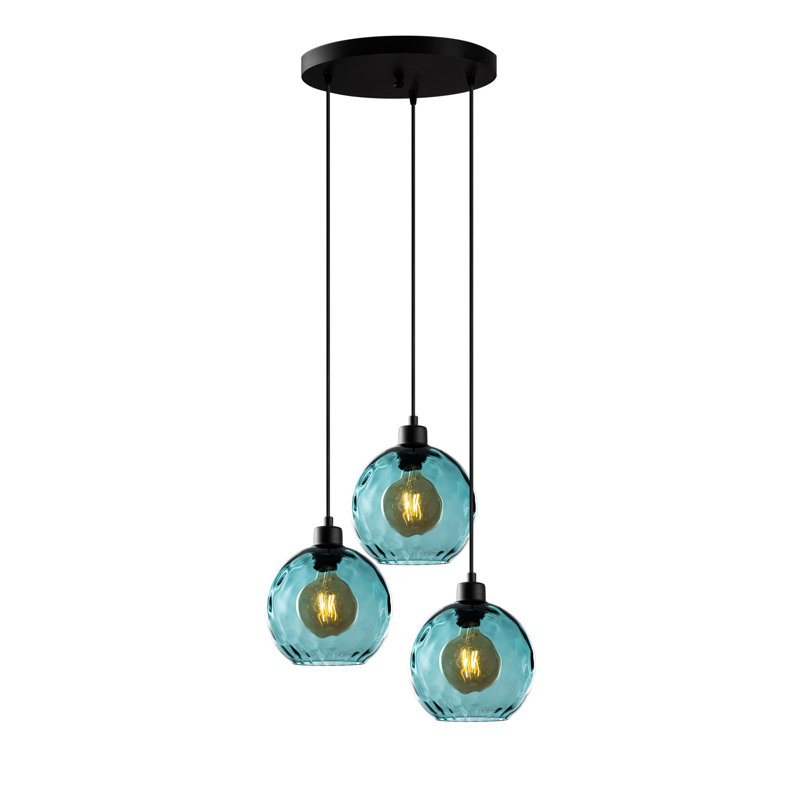 Sheen Chandelier, Black, Teal