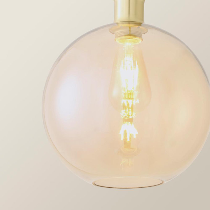 1 - Light Pendant, Brushed Gold, Yellow, No