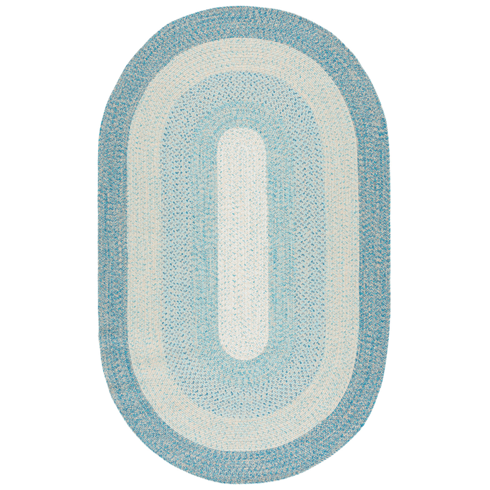 Rotella Woven Performance Machine Washable Performance Chevron Rug, Oval 5' x 8'