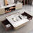 Luxury-Style Leather Rock-Style Tea Table-927873885
