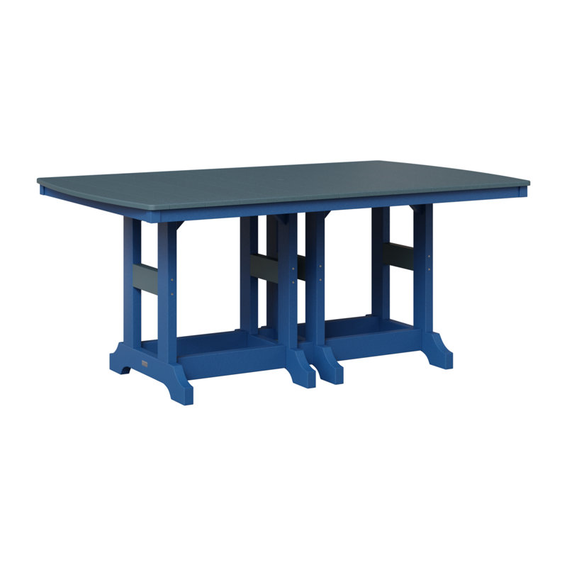 Garden Classic Outdoor Bar Table, Slate, 35.5" H x 72" W x 44" D, Pacific Blue