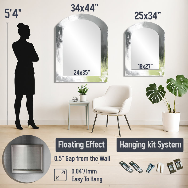 Miroir mural Modern Modern, 43" x 33"