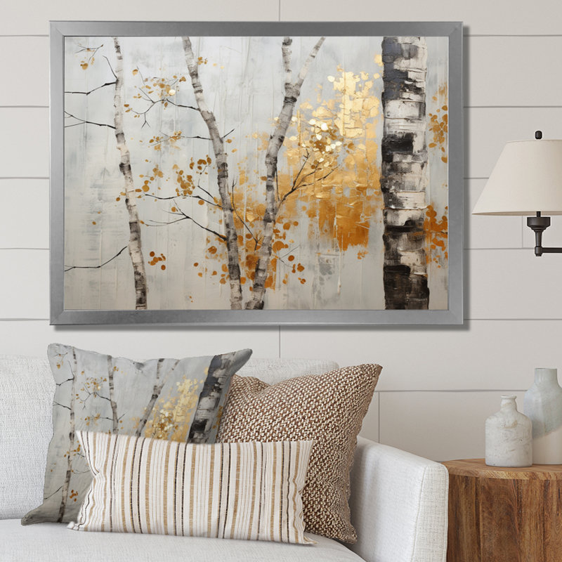 Tree Monochrome Whispers Of Grey IV - Tree Monochrome Canvas Prints2, Argenté, H 16 po x l 32 po x P 1 po