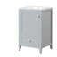 Meuble-lavabo gris avec lavabo de 20 po. Tiroir et support d'armoire. Et céramique. Lavabo à assemblage requis, gris. Rangement pratique. Planche facile à nettoyer.-189414589