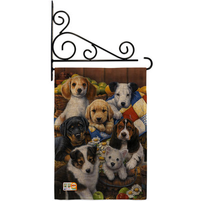 Double Sided 18.5'' H x 13'' W Burlap Animal Garden Flag