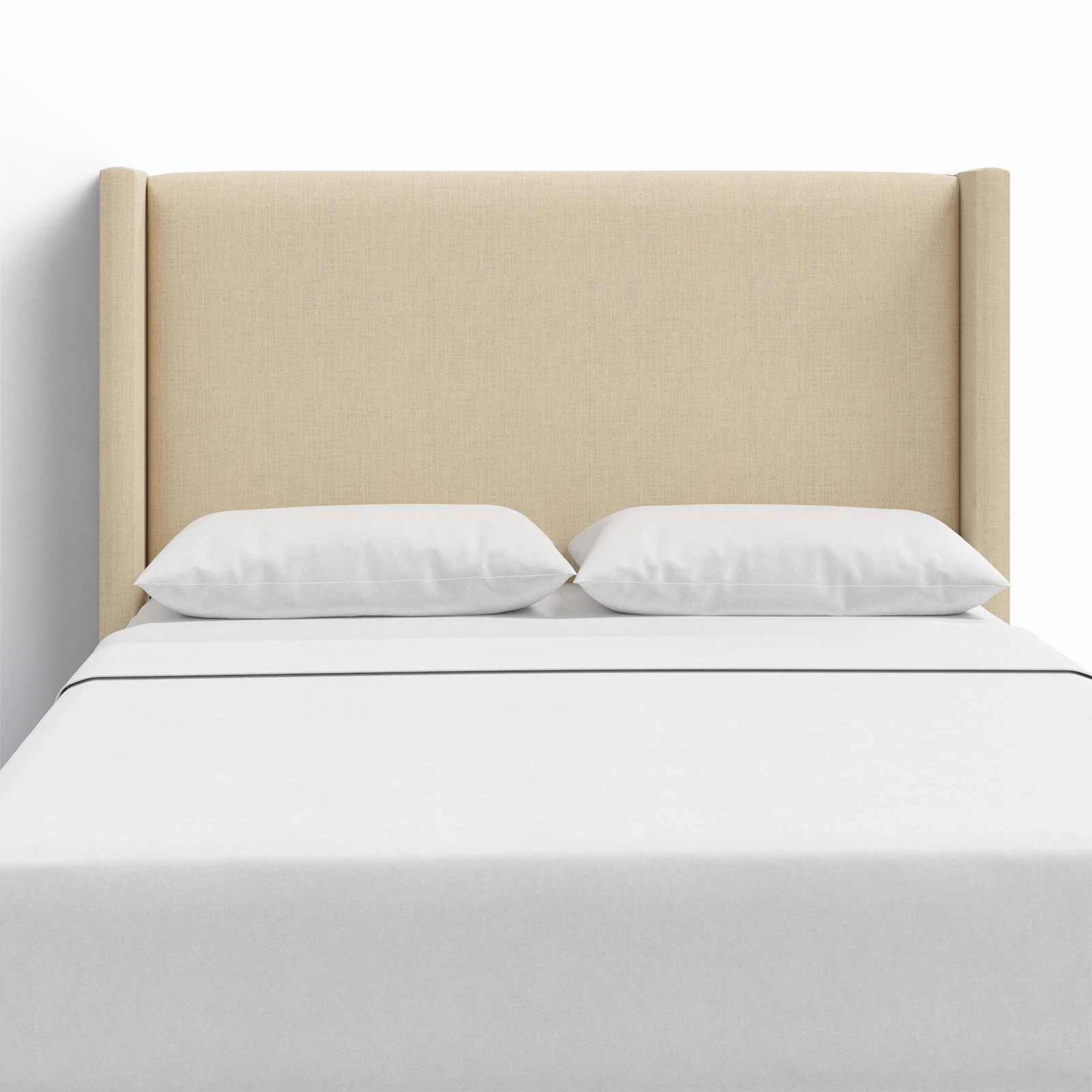 Hanson Upholstered Headboard, King, Classic Linen Linen