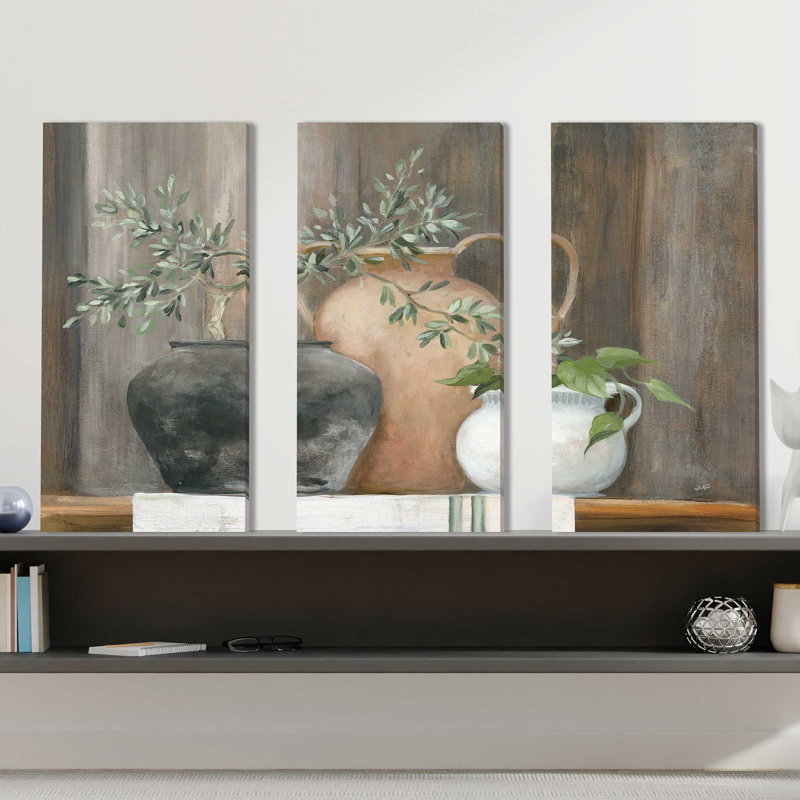Simplicité - 3 pièces sur toile tendue