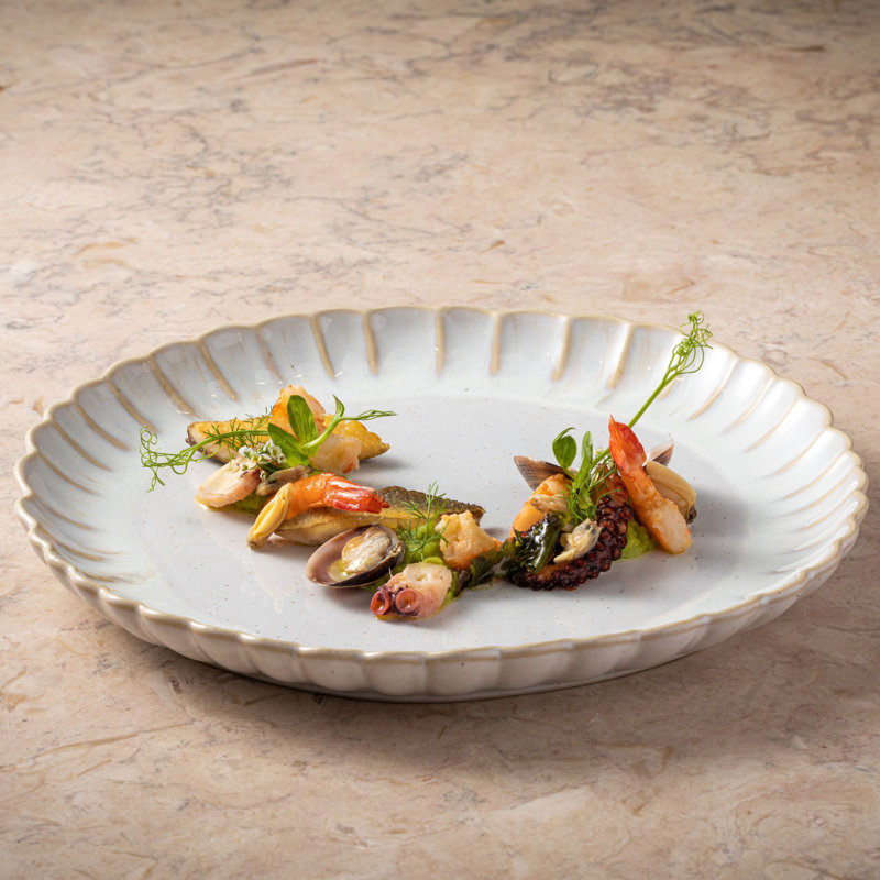 Mallorca Stoneware Dinner Plate, Sand Beige