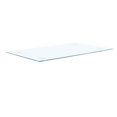 Modern Minimalist Tempered Glass Table Accessories - Transparent Rectangular Countertop (Dia1300*800*8Mm) , , Easy Installation Feature Waterproof, Simple Steps