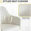 Chaise d'appoint Chaise de loisir moderne avec hauteur de velours réglable et roulettes réglables (beige)-21847479