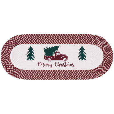Braided Christmas 111 Hand Woven Performance Machine Washable Poster