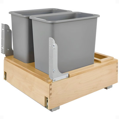 Rev-A-Shelf Double Pullout Trash Cans with Soft-Close and Soft-Open 