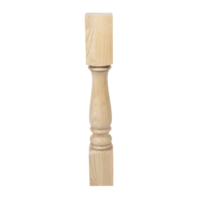 Pieds hauts et ronds, H 35,25 po x l 5 po x P 5 po, Bois franc