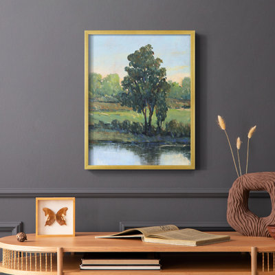 Tree by the Riverbank I Framed Print - Solid Wood