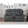 Meghean Breathable Leather Power Recliner Loveseat Power Headrest With Multi-Functional Center Console, Bluetooth Audio