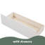 Lit simple en bois avec deux tiroirs