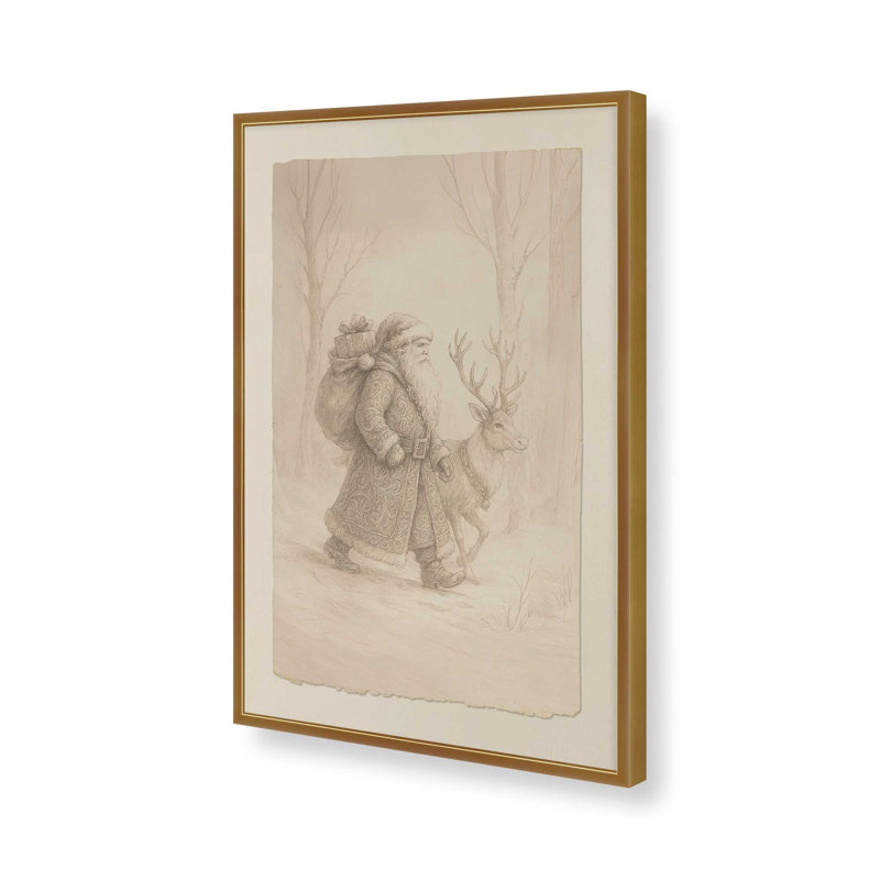 «Old Saint’s Journey», reproduction d'art, Or poli, 11 po x 14 po