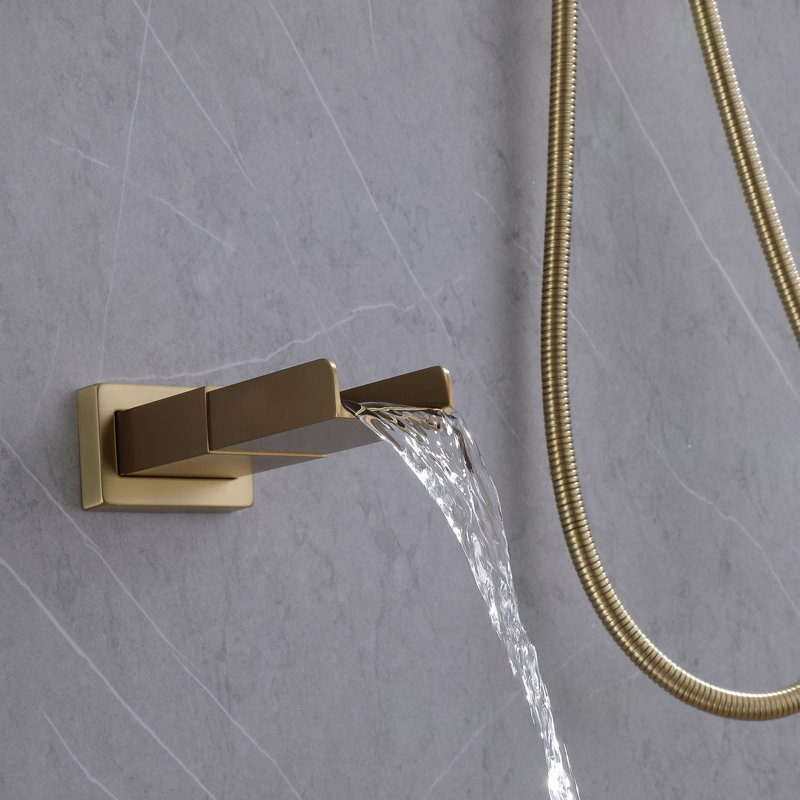 All-In-One Kit with Rough in-Valve, Brushed Gold