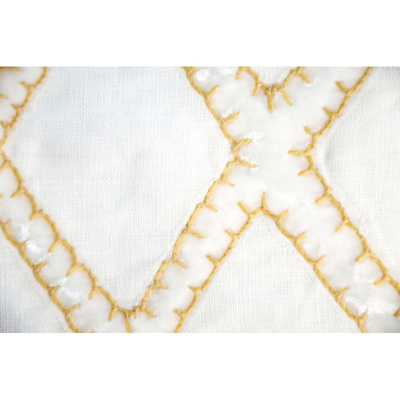 Net Velvet Lumbar Pillow Cover & Insert, Yellow