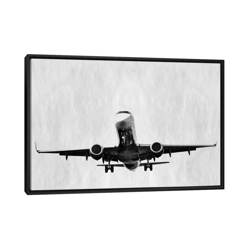 Albree Modern Takeoff, impression sur toile, H 18 po x l 26 po x P 1,5 po, Toile avec cadre noir, Pas de tapis