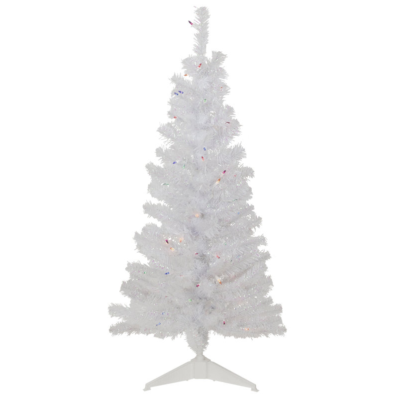 Arbre de Noël artificiel pin blanc 4 pi