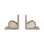 Eared Onyx & White Marble Bookends, Beige