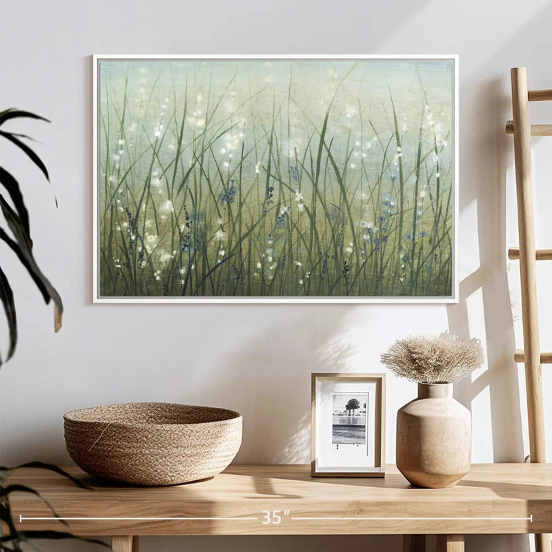 Meadow Bliss I, Cadre flottant blanc, 25 po x 17 po