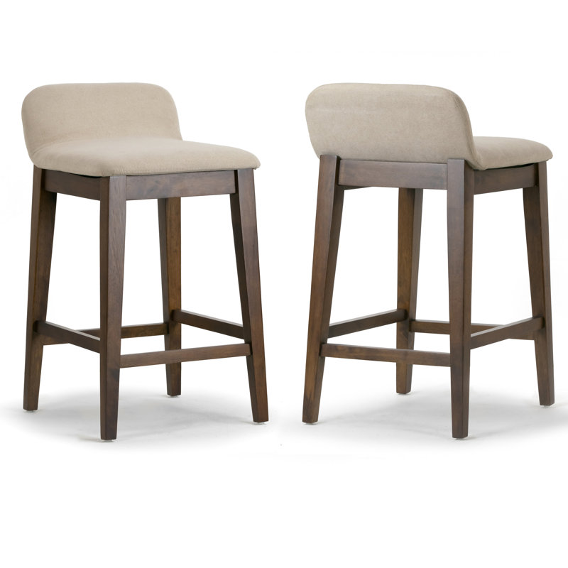 Auliffe Upholstered Bar & Counter Stool, Dark Brown, Counter Stool (25" Seat Height)