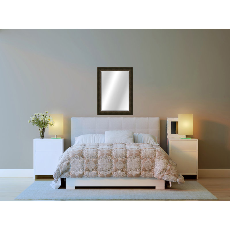 Structura Wall Mirror, 35" x 29", Charcoal